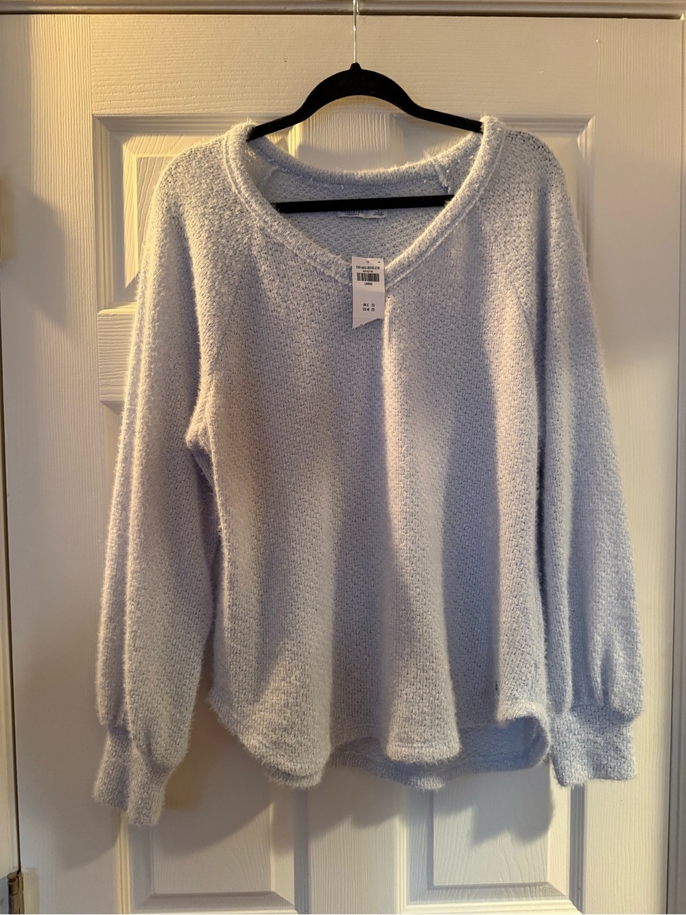 Hollister Light Blue Women's V-Neck Sweater